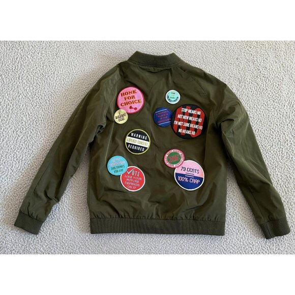 Wildfang Jacket Green Bomber Patch Embroider Queer Friendly Feminist - Picture 1 of 10